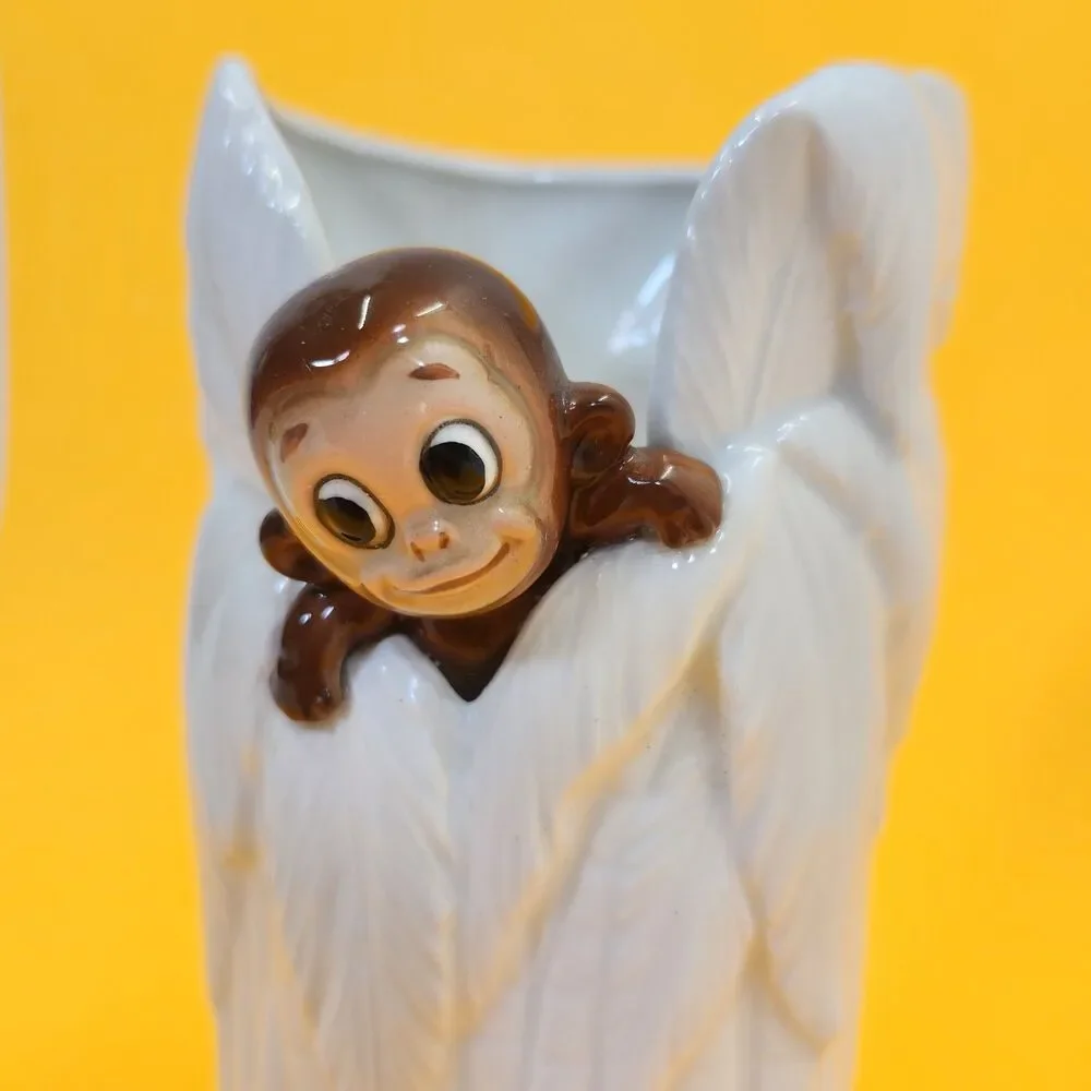 Vintage Monkey Tree Trunk Vase 8